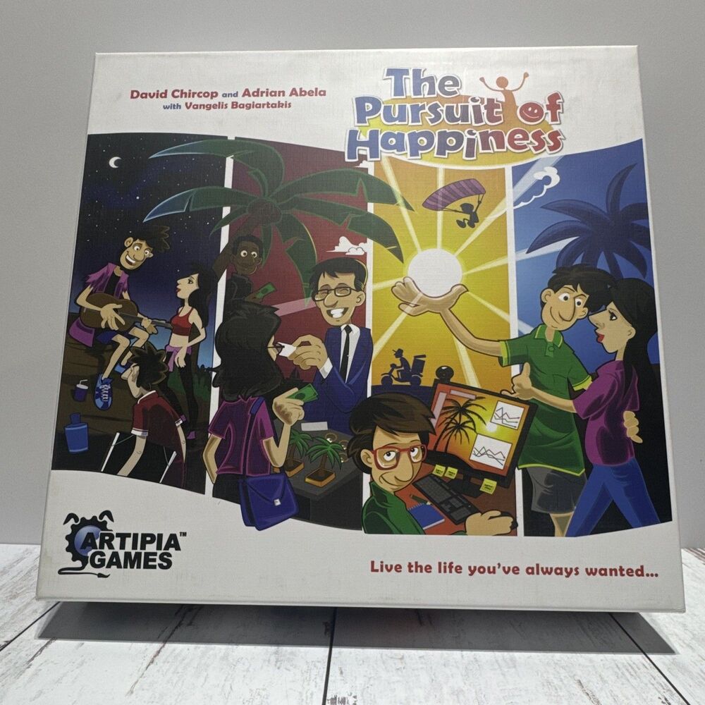Artipia Games The Pursuit of Happiness Board Game 1-4P Ages 14+ 2022 Award